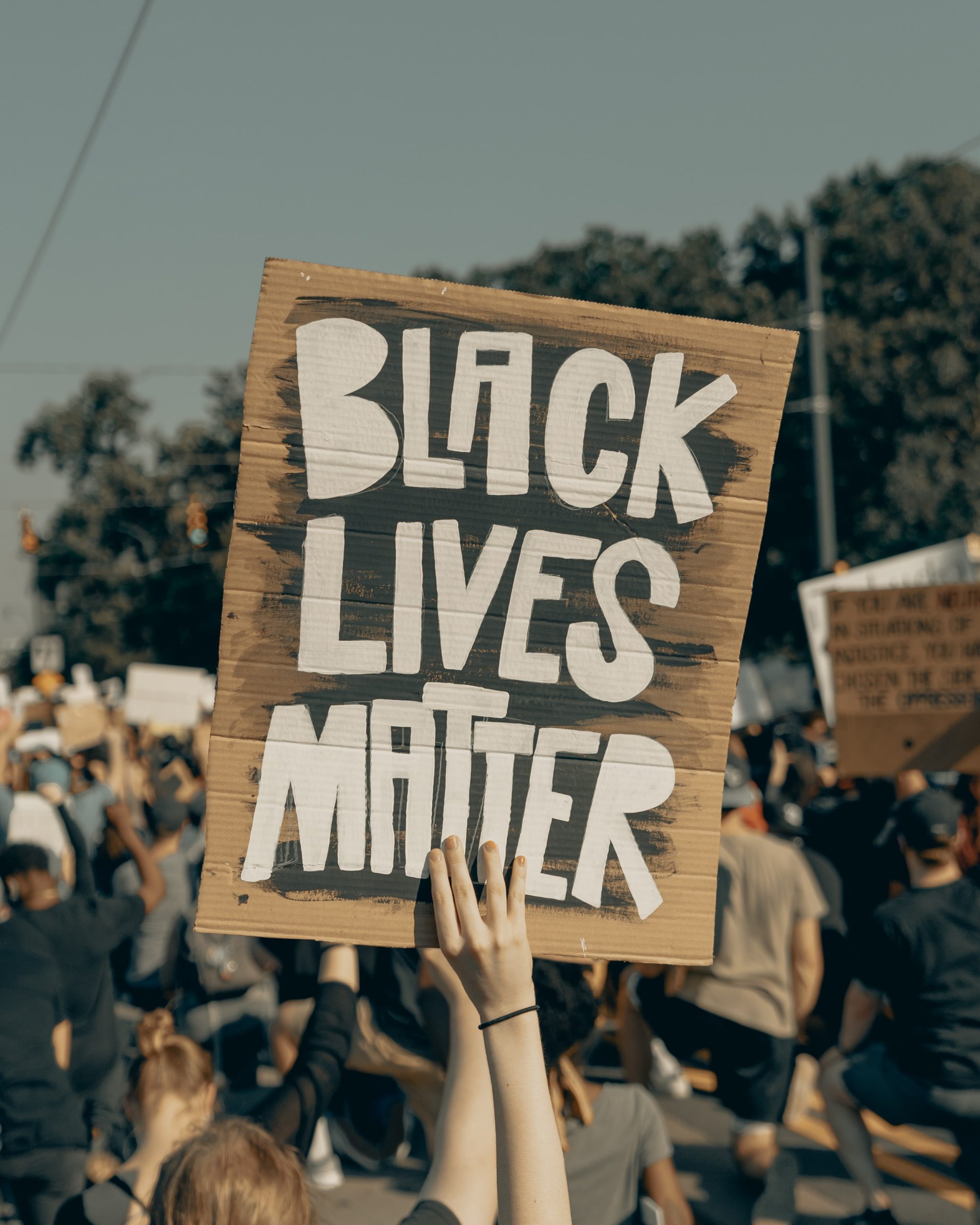 unarmed black shootings-Black lives matter protest sign
